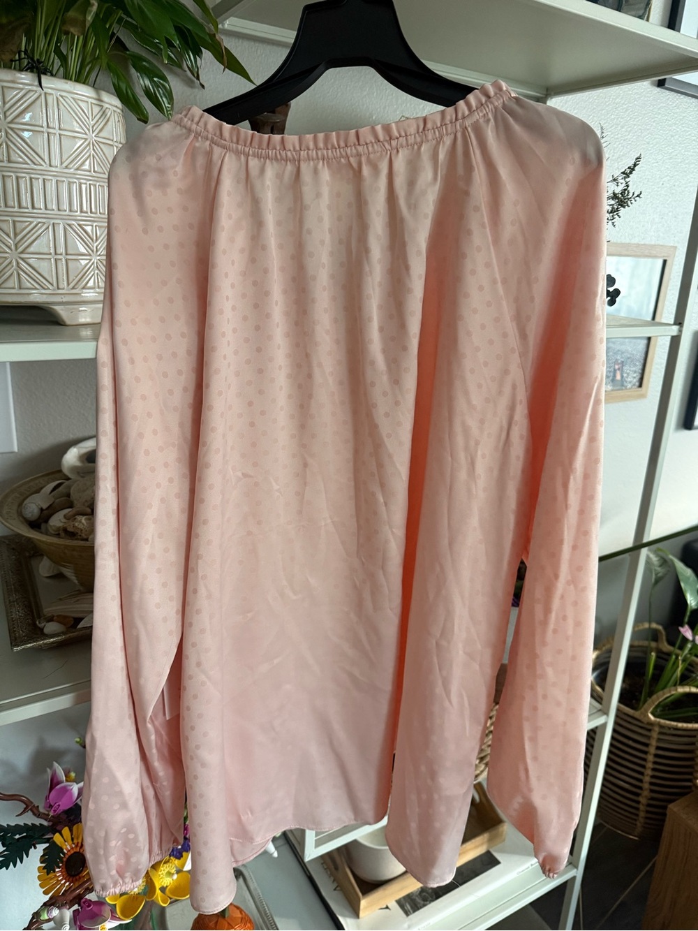 LC Lauren Conrad Blush Pink Long-Sleeve Peasant Blouse - Picture 3 of 4